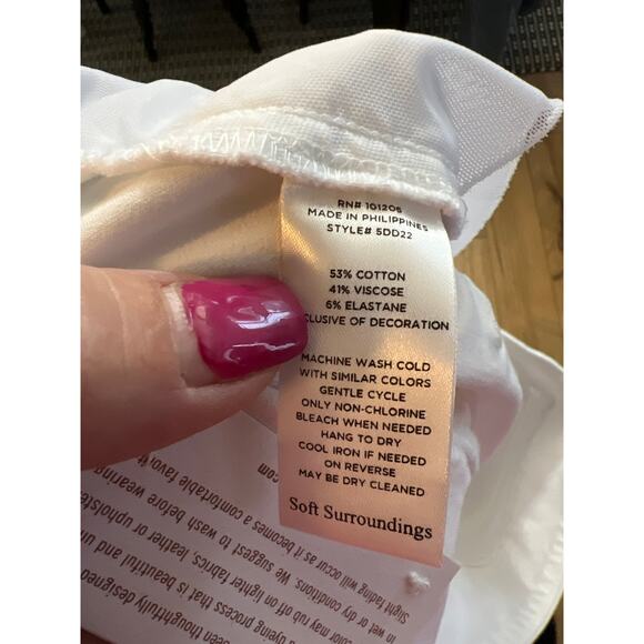 NWT Soft Surroundings size 3X white cropped pull on jeans - Picture 5 of 5